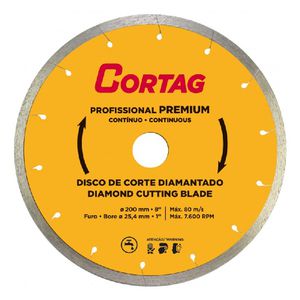 Disco Diamantado Profissional Premium 200mm - Cortag