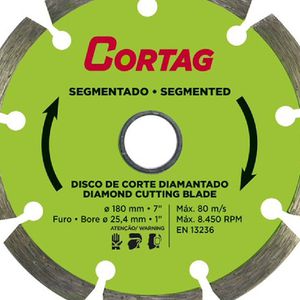 Disco Diamantado Segmentado 180mm - Cortag