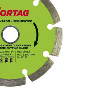 Disco Diamantado Segmentado 230mm - Cortag