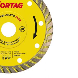 Disco de Corte Diamantado Porcelanato Flex 115mm - CORTAG