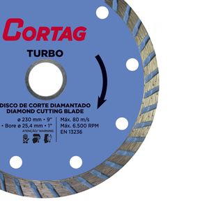 Disco Diamantado Turbo 230mm - Cortag