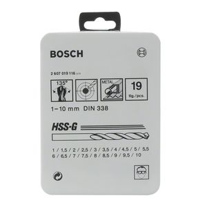 Jogo de Brocas para Metal 1.0mm a 10.0mm 19 Peças - Bosch