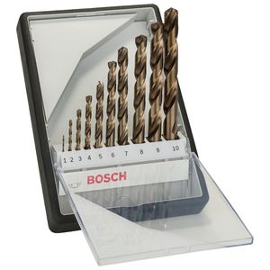 Jogo Broca para metal BoschHSS-Co Robust Line 1-10mm 10peças