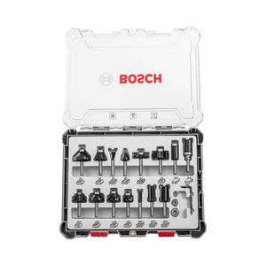 Jogo de fresas misto Bosch Standard encaixe de 1/4'' 15 peças