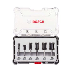 Jogo de fresas retas Bosch Standard encaixe de 1/4'' 6 peças