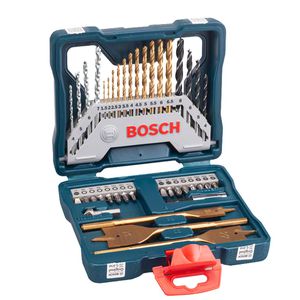 Kit de Pontas e Brocas em Titânio Bosch X-Line com 40 peças