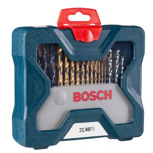 Kit de Pontas e Brocas em Titânio Bosch X-Line com 40 peças