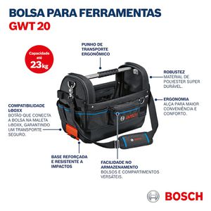 Bolsa Para Transporte de Ferramentas GWT 20 até 23kg - Bosch
