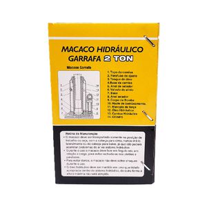 Macaco Hidraulico Garrafa (2t) 2 Toneladas 565,0001 - Graff Vantage