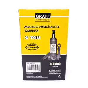 Macaco Hidraulico Garrafa (6t) 6 Toneladas 565,0003 - Graff Vantage