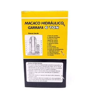 Macaco Hidraulico Garrafa (6t) 6 Toneladas 565,0003 - Graff Vantage