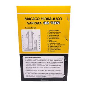 Macaco Hidraulico Garrafa (32t) 32 Toneladas 565,0009 - Graff Vantage