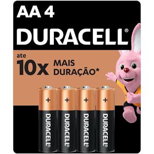 Pilha Alcalina Pequena AA C/4 (96388) - Duracell 