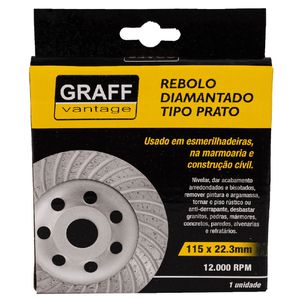 Rebolo Diamantado Tipo Prato 115x22,3mm (573,0002) - Graff Vantage