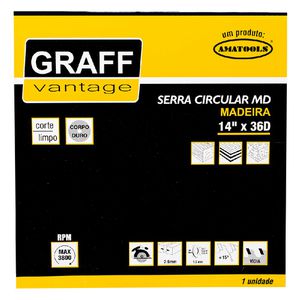 Serra Circular C/ Pastilha de Metal Duro P/ Madeira 14''36D (579,0019) - Graff Vantage 