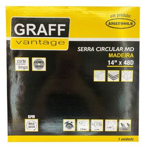 Serra Circular C/ Pastilha de Metal Duro P/ Madeira 14''48D (579,0020) - Graff Vantage 