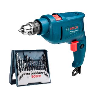 Kit Furadeira de Impacto GSB 450 RE 127V + Jogo de Brocas 15 Peças - Bosch