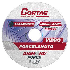 Disco Diamantado Porcelanato/Vidro 110mm (62796) - Cortag