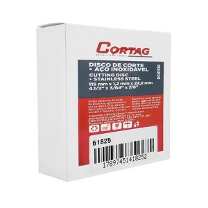 Disco De Corte Fino 115x22,2x1,0mm (61825) - Cortag