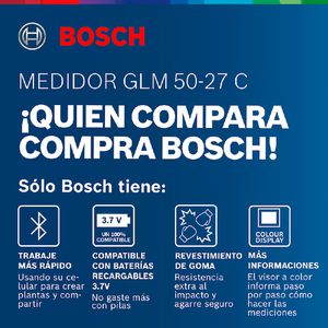 Trena laser GLM 50-27 C 50 metros com Bluetooth - Bosch