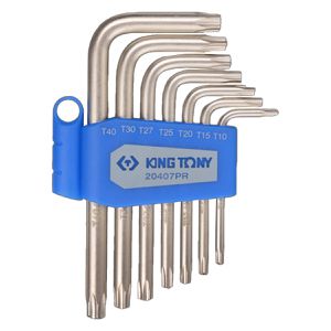 Jogo Chaves Torx Com Guia T10 a T40 (20407PR) - King Tony