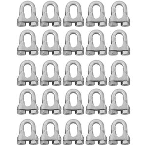 Kit Clips Grampo Para Cabo de Aço 3/16'' 1,0002 (Com 25 Unidades) - Nord 