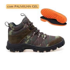 Coturno masculino Tractor Bota Robusta Adventure Trilha Treking ROTA79 Camuflado