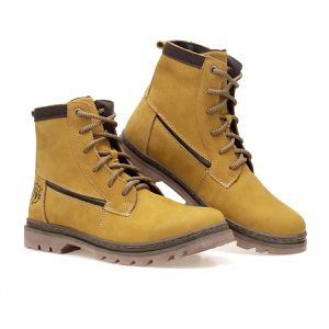 Bota Masculina Couro legitimo Coturno cano médio Roraima ROTA79 COR Milho