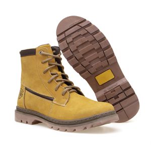 Bota Masculina Couro legitimo Coturno cano médio Roraima ROTA79 COR Milho