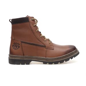 Bota Couro legitimo Coturno Masculino cano médio Roraima ROTA79 COR Nescau