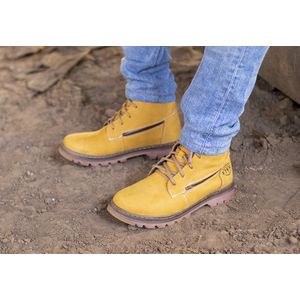 Bota Masculina Couro legitimo Coturno cano médio Roraima ROTA79 COR Milho