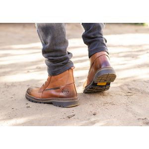 Bota Couro legitimo Coturno Masculino cano médio Roraima ROTA79 COR Nescau