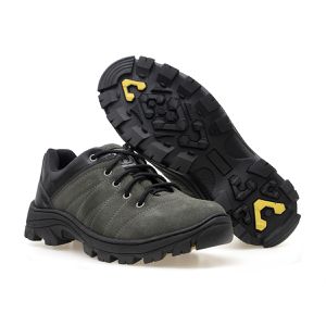 Tênis masculino Couro Adventure Gross Rota79 cor Chumbo