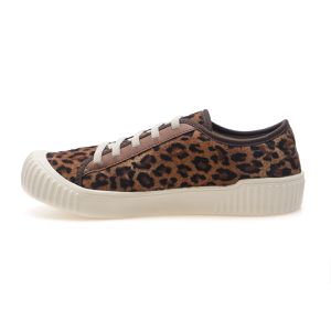 Tênis Feminino Bya Casual Moderno Onça Macio Leve Calce fácil animal print fashion 