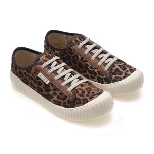 Tênis Feminino Bya Casual Moderno Onça Macio Leve Calce fácil animal print fashion 