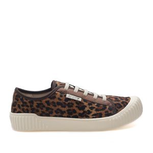 Tênis Feminino Bya Casual Moderno Onça Macio Leve Calce fácil animal print fashion 