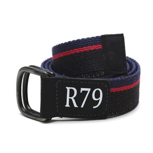 KITcasual, CARTEIRA Couro Pequena, Slim, + CINTO Masculino Algodão resistente Cardaço cor marinho ROTA79