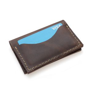 Carteira Porta Cartão Masculino Couro Rústico RVIII ROTA79 cor wisky 