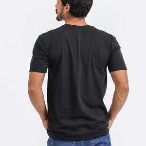 Camiseta T-Shirt Masculina Básica de algodão Estampada leve Macia Praia By ROTA79 Preta