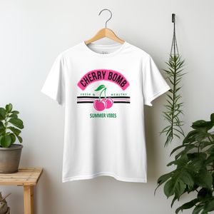 Camiseta Feminina Branca Estampada de algodão Leve Linda Estilosa By ROTA79 