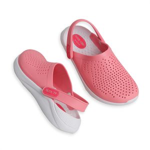 Sandalia Babuche Feminino Wave Anatômica Confortável Rosa/Branco