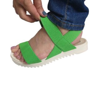 Papete Feminina Sandalia anatômica Gisele Leve Moderna Ultraconfortavel Rota79 cor Verde