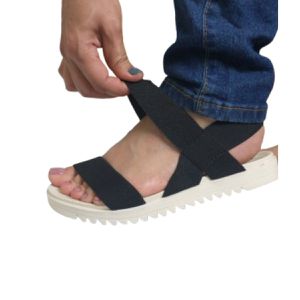 Papete feminina Linda Leve Moderna Sandália Confortável Anatomica calce fácil cor Preto