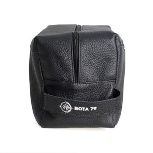  Nécessaire Bolsa de mão de Couro masculina MADRI ROTA79 cor Preta 