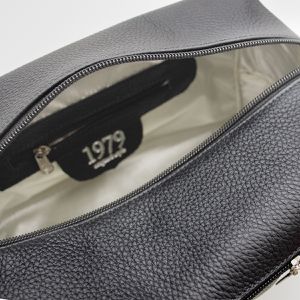  Nécessaire Bolsa de mão de Couro masculina MADRI ROTA79 cor Preta 