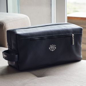  Nécessaire de Couro masculina e feminina Bolsa de mão MADRI tamanho Grande cor Preto