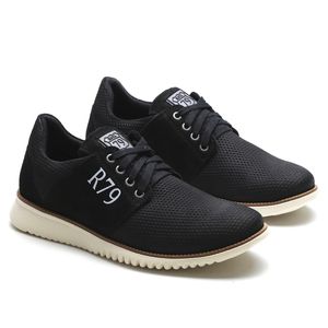 Sapato masculino couro Legítimo casual Preto Urban Class ROTA79