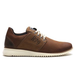 Sapato Casual masculino moderno Urban Class couro marrom Havana