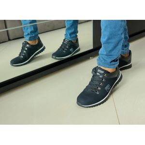 Tênis Esporte Urban Way Masculino em couro Nobuck Preto