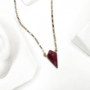 Colar Pink Tourmaline Gold - SANTONINA JOIAS